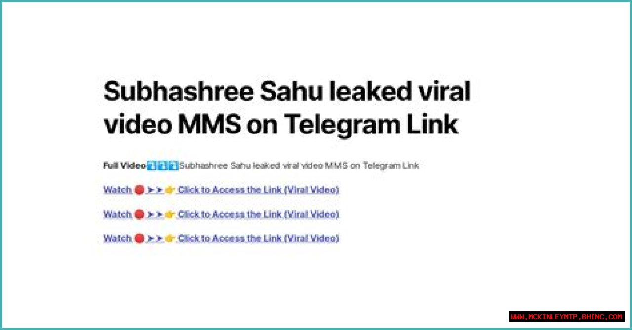 Subhashree Viral Telegram Link: Exploring The Phenomenon